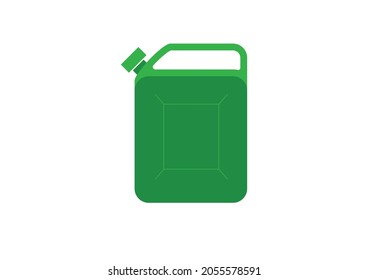 Green jerry can vector illustration on a white background
