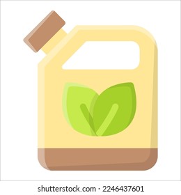 Green Jerrycan Icon, Vector Illustration
