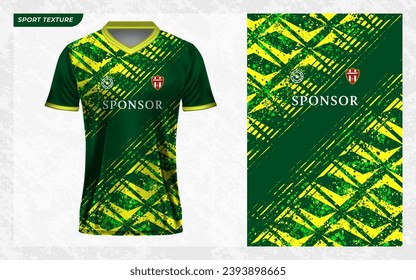 patrón de textura deportiva jersey verde con ilustración de simulación 3D para impresión sublimada