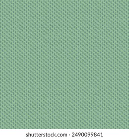 A green jersey texture sample. Crocheted cotton or wool blanket. Abstract knit texture background. Vector seamless.