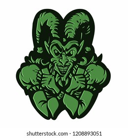 Green jester vector illustration