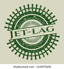 Green Jet-lag distress rubber grunge stamp