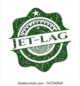 Green Jet-lag distressed with rubber seal texture