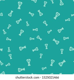 Green Jewish money bag with star of david icon isolated seamless pattern on green background. Currency symbol.  Vector Illustration
