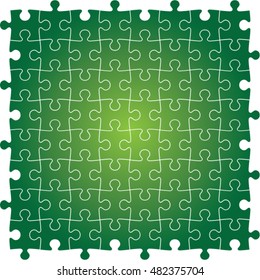 green jig saw puzzle