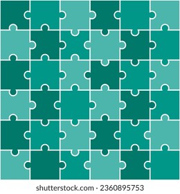 Green jigsaw pattern. jigsaw line pattern. jigsaw seamless pattern. Decorative elements, clothing, paper wrapping, bathroom tiles, wall tiles, backdrop, background.