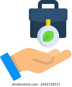 Green Jobs Icon Flat Vector Illustration