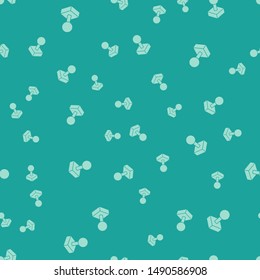 Green Joystick for arcade machine icon isolated seamless pattern on green background. Joystick gamepad.  Vector Illustration