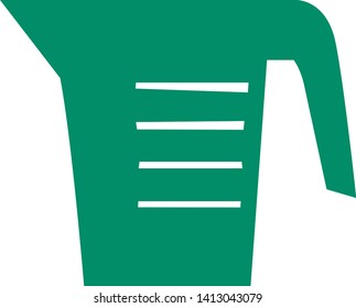Green jug geometric illustration isolated on background