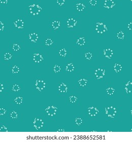 Green Juggling ball icon isolated seamless pattern on green background.  Vector