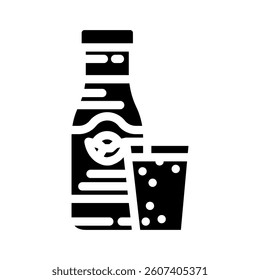 green juice meal drink glyph icon vector. green juice meal drink sign. isolated symbol illustration