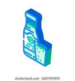 green juice meal drink isometric icon vector. green juice meal drink sign. isolated symbol illustration