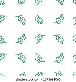 Green kale leaf seamless pattern vector illustration