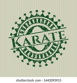 Green Karate distress rubber grunge stamp