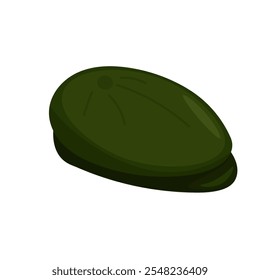 Green kepi on a white background. Vector illustration