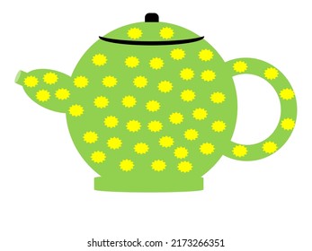 Green kettle for boiling tea