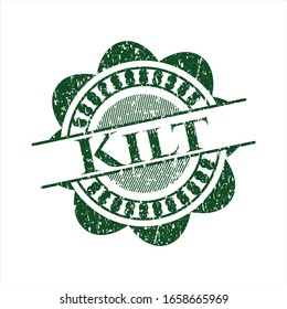 Green Kilt rubber grunge texture stamp