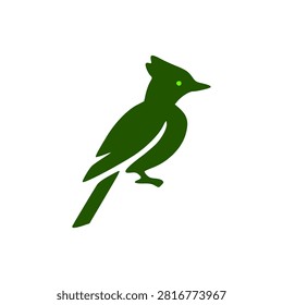 Green Kingbird Perched On Tree Branch Icon