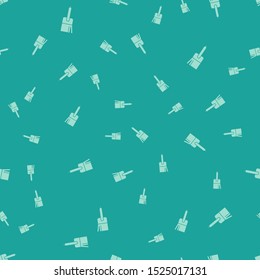 Green Kitchen brush icon isolated seamless pattern on green background.  Vector Illustration