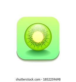 Green Kiwi Food Fruit Logo Vector Symbol Icon Design Style