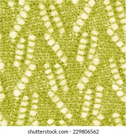 Green knitted Texture. Vector illustration.