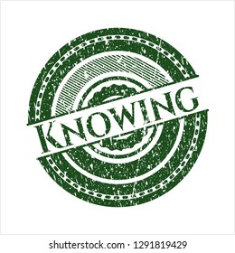 Green Knowing rubber grunge texture stamp