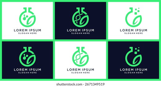 Design-Set mit grünem Labor-Logo