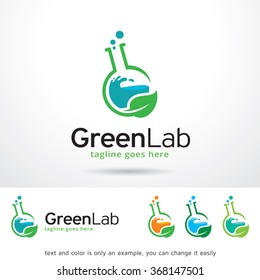 Green Lab Logo Template Design Vector
