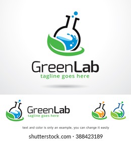 Green Lab Logo Template Design Vector
