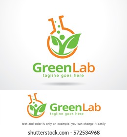 Green Lab Logo Template Design Vector