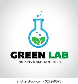 Green Lab Logo,Vector Logo Template