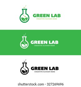 Green Lab Logo,Vector Logo Template