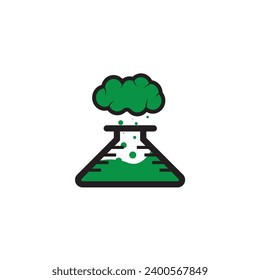 green lab nature logo design vector illustration.