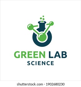 green lab science logo design