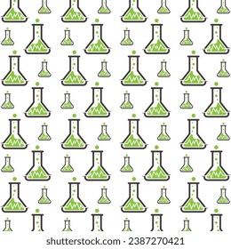 Green lab seamless pattern trendy design creative vector background