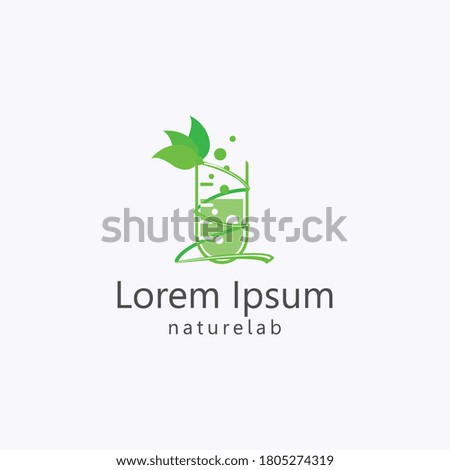 green lab symbol logo template illustration