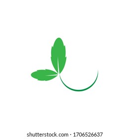 Green label concept leaves vectorstock vector