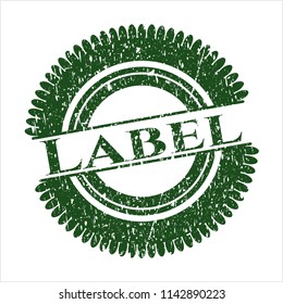 Green Label distressed rubber grunge seal