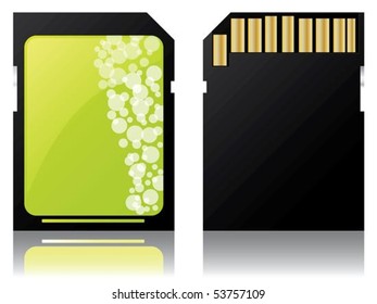 Green label memory card design