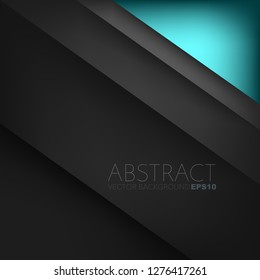 Green label vector background overlap layer on black space