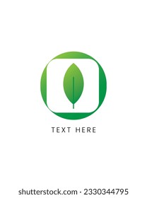 Green labels concept with leaves, Green Leaf eco organic Logo design vector illustration. Grain Wheat Logo Concept sign icon symbol Design. Grain Wheat Leaf Logo.