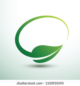 Green labels concept with leaves,vector illustration