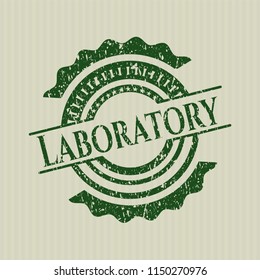Green Laboratory distressed rubber stamp with grunge texture