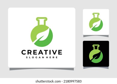 Inspiración en el diseño de plantillas de logotipo de laboratorio verde
