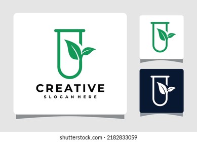 Green Laboratory Logo Template Design Inspiration