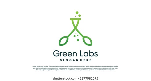 Grüne Labels-Design-Vorlage mit einzigartigem Stil