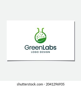 VECTOR DE DISEÑO DE LOGOTIPO DE LABS VERDE