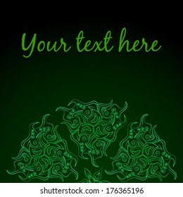 Green lacy ornament