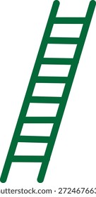 Icono de escalera verde para escalada y acceso