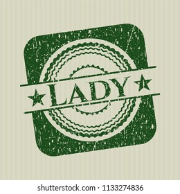Green Lady distress rubber grunge texture seal